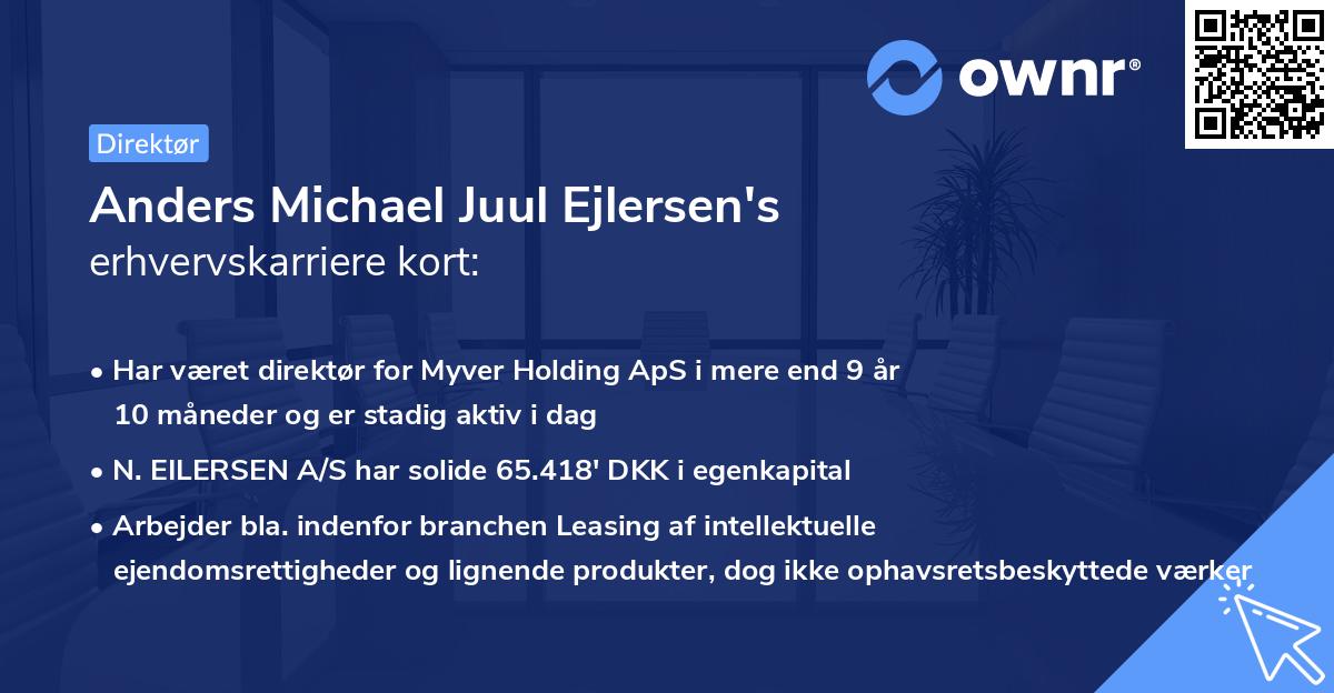 Anders Michael Juul Ejlersen's erhvervskarriere kort