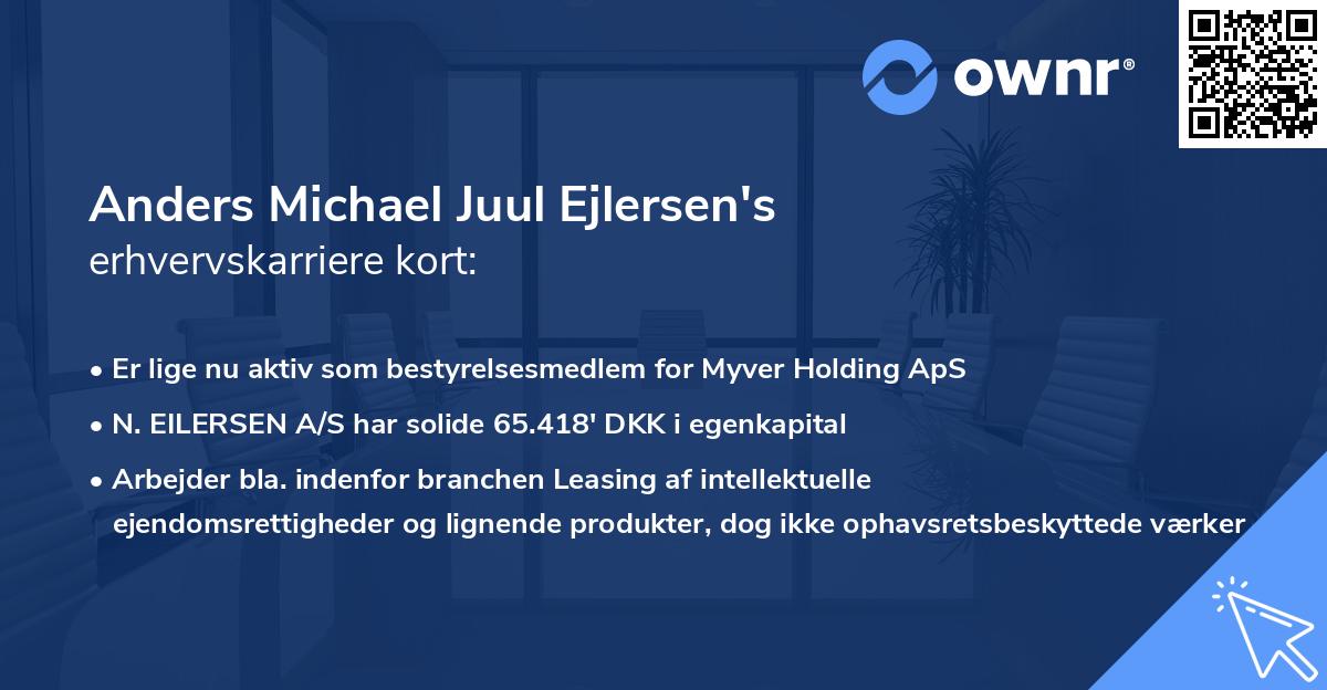 Anders Michael Juul Ejlersen's erhvervskarriere kort