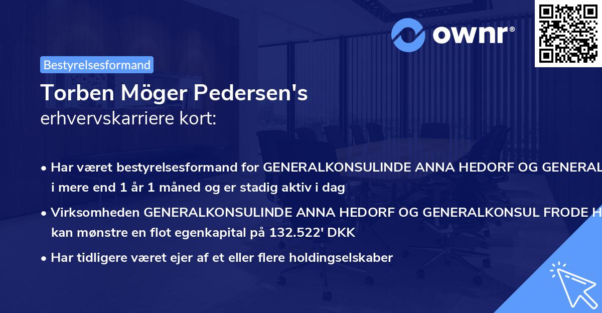 Torben Möger Pedersen's erhvervskarriere kort