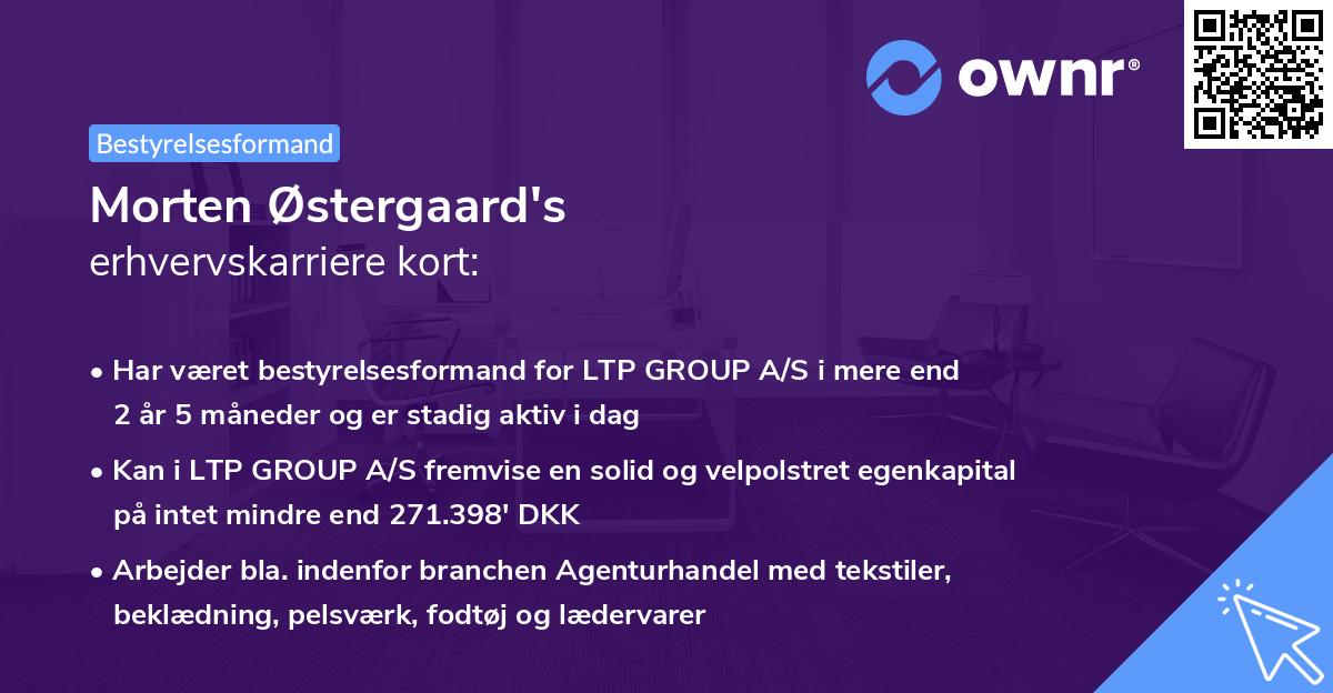 Morten Østergaard's erhvervskarriere kort