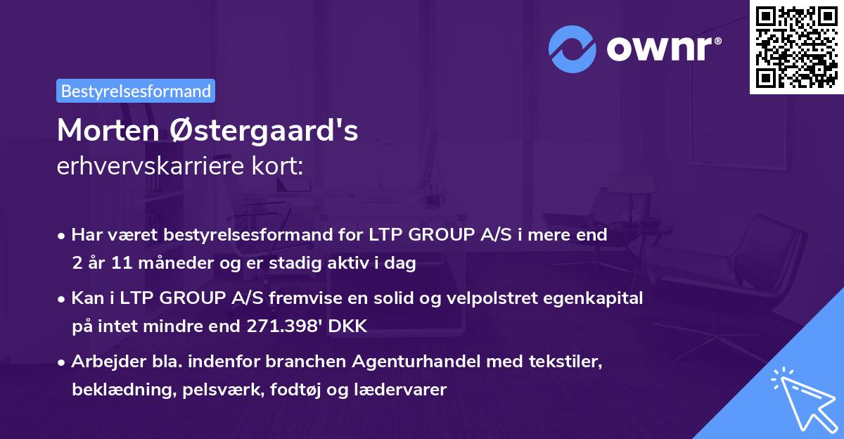 Morten Østergaard's erhvervskarriere kort