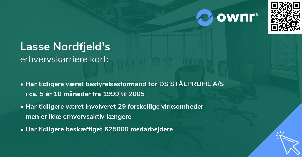 Lasse Nordfjeld's erhvervskarriere kort