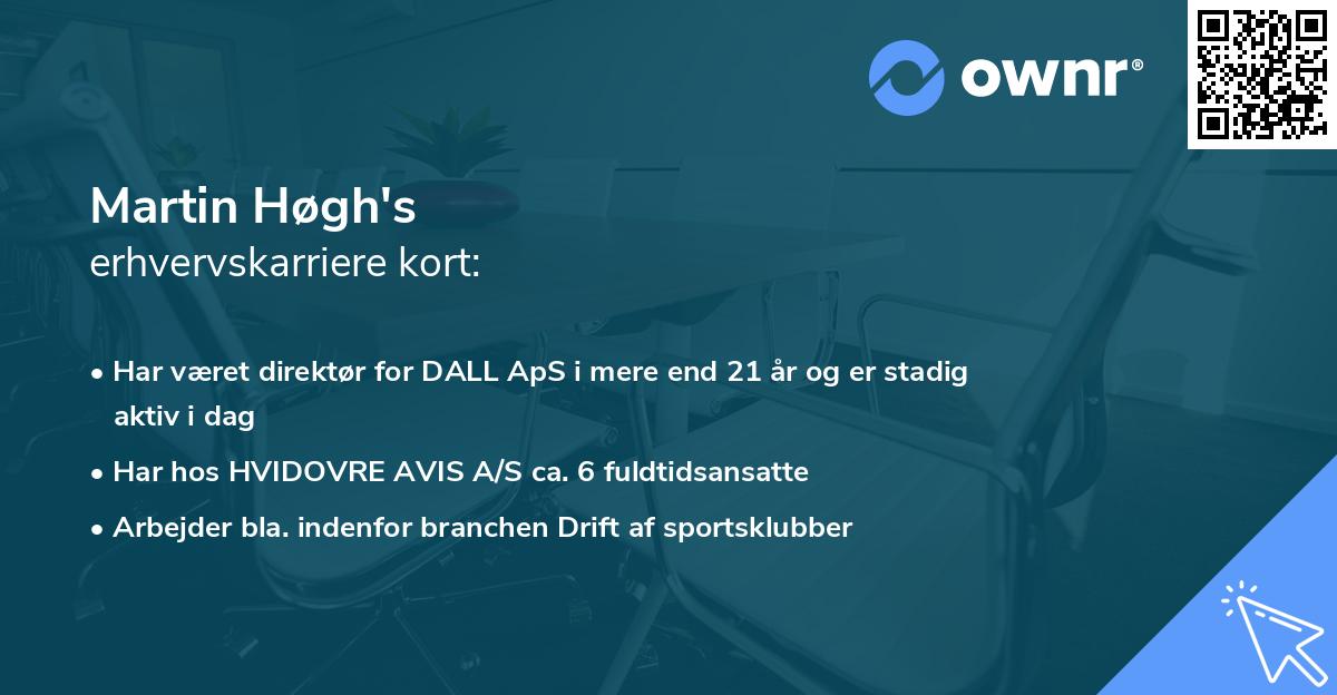 Martin Høgh's erhvervskarriere kort