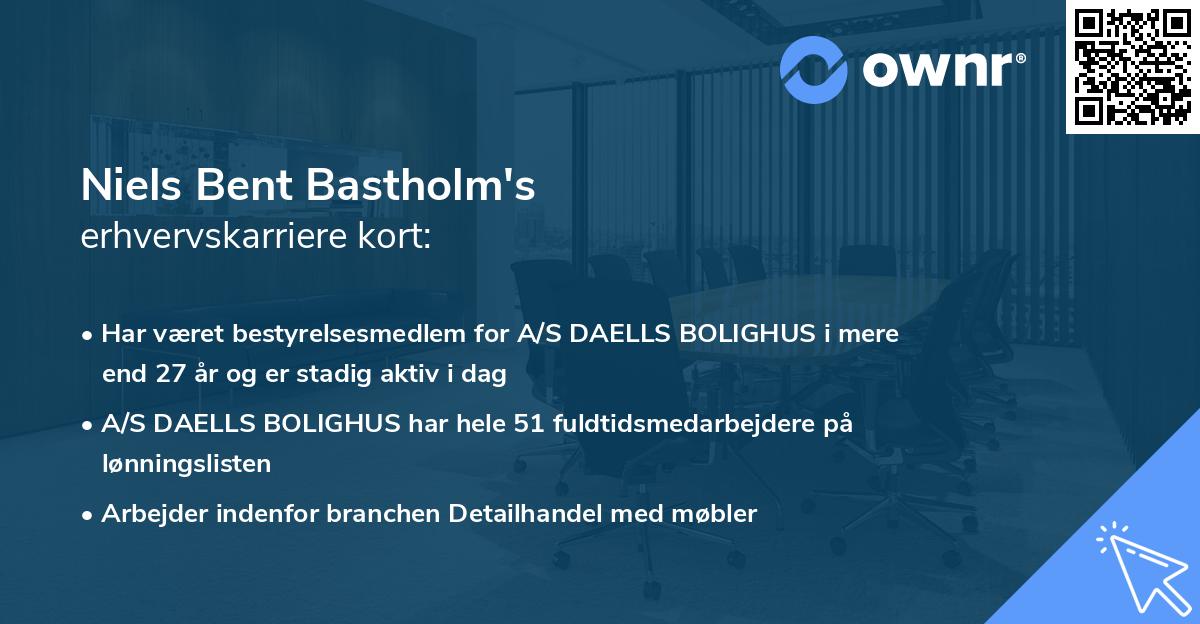Niels Bent Bastholm's erhvervskarriere kort