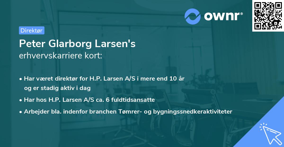 Peter Glarborg Larsen's erhvervskarriere kort