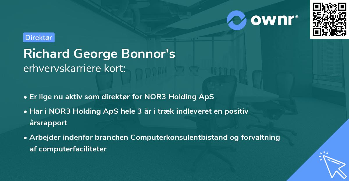 Richard George Bonnor's erhvervskarriere kort