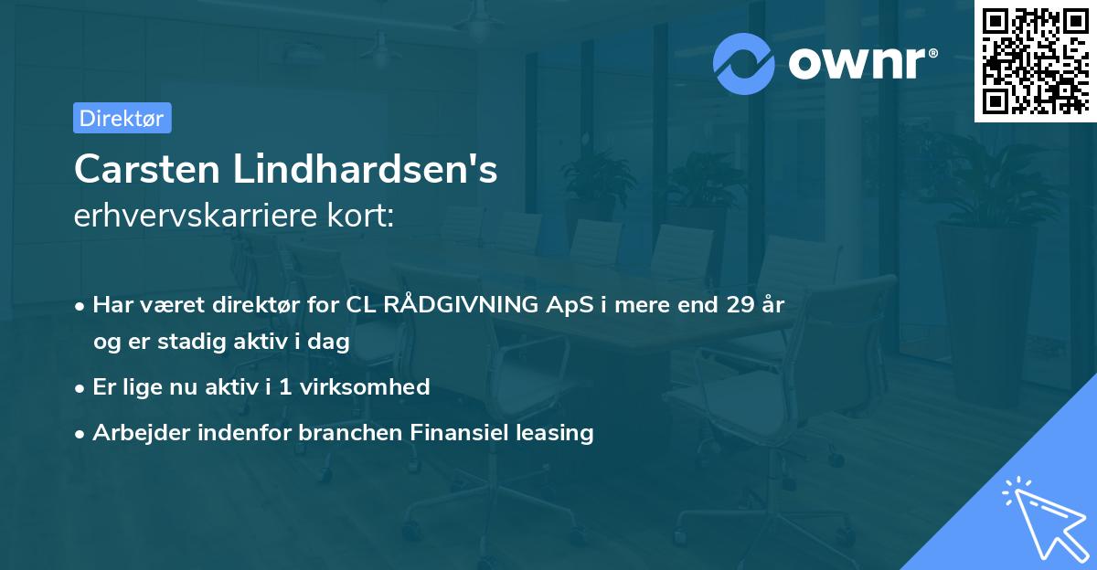 Carsten Lindhardsen's erhvervskarriere kort