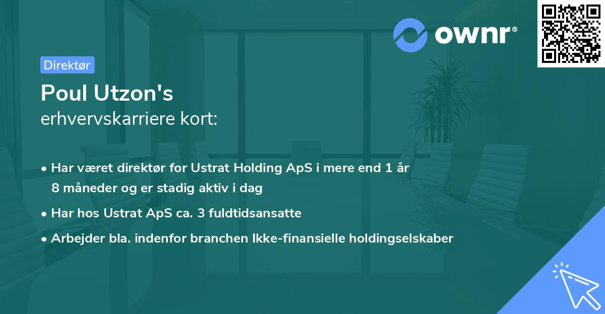 Poul Utzon's erhvervskarriere kort