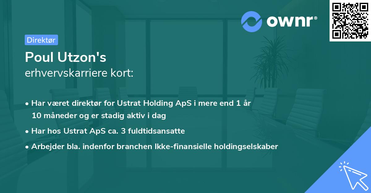 Poul Utzon's erhvervskarriere kort
