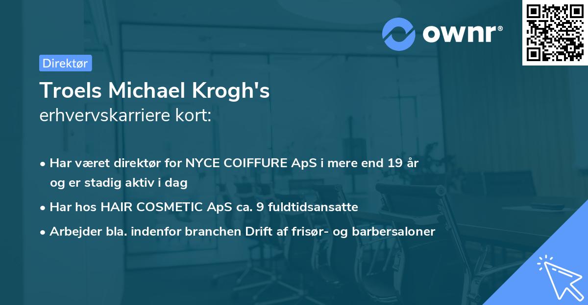 Troels Michael Krogh's erhvervskarriere kort