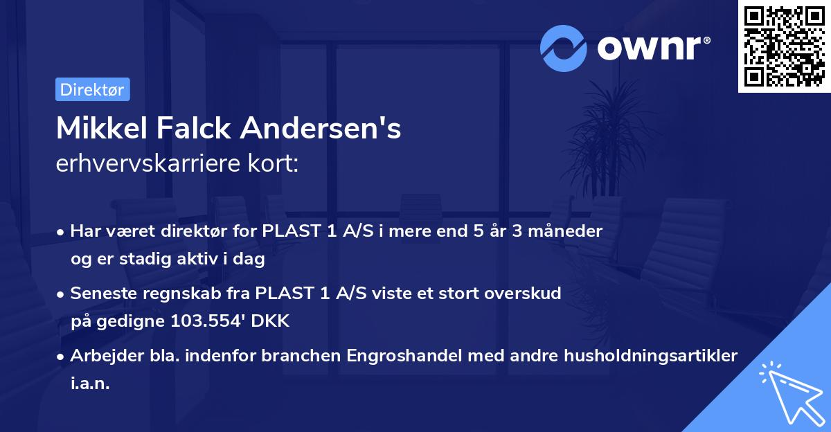 Mikkel Falck Andersen's erhvervskarriere kort