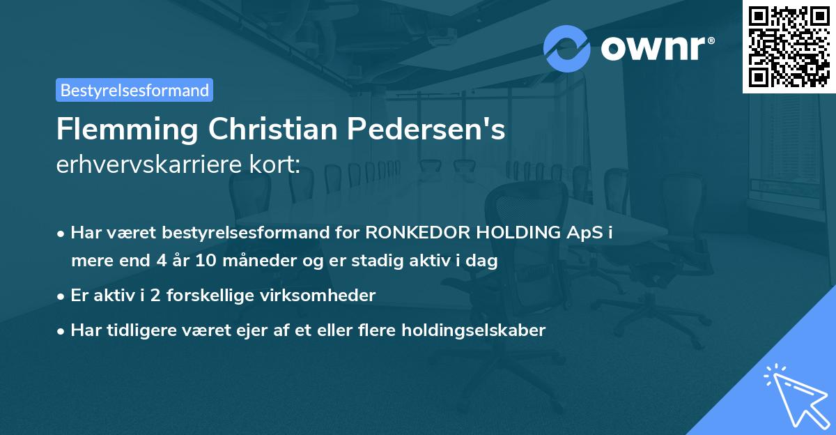 Flemming Christian Pedersen's erhvervskarriere kort