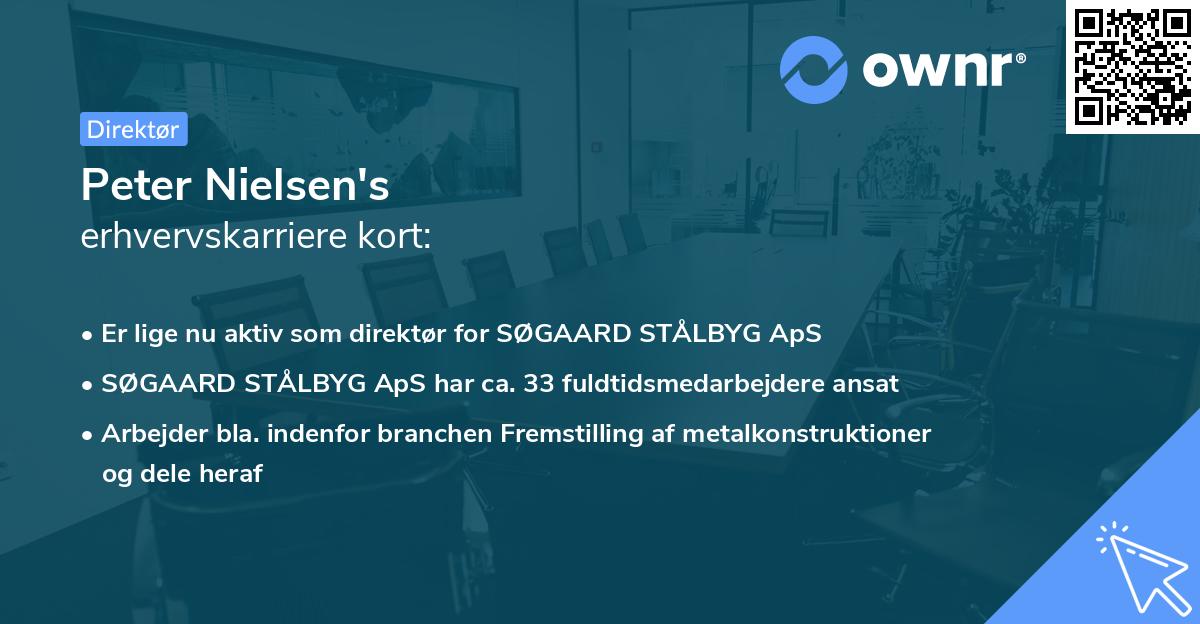 Peter Nielsen's erhvervskarriere kort