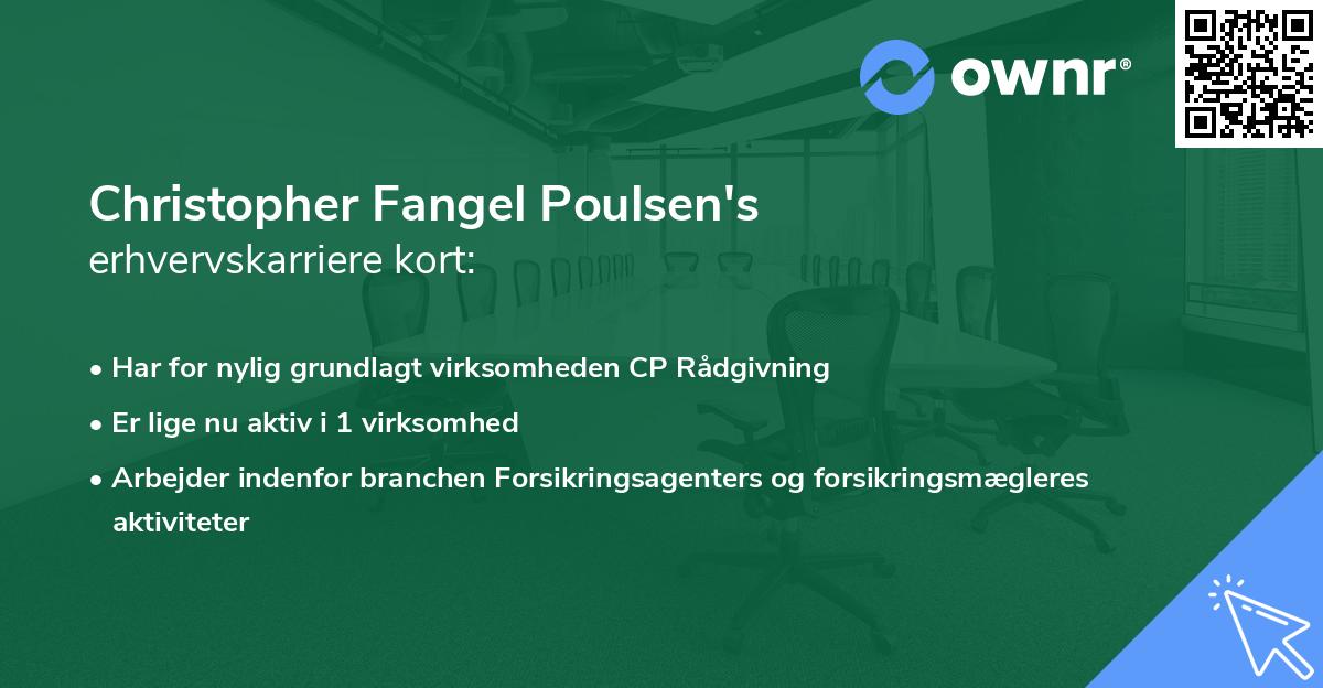 Christopher Fangel Poulsen's erhvervskarriere kort