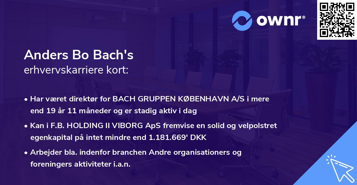 Anders Bo Bach's erhvervskarriere kort