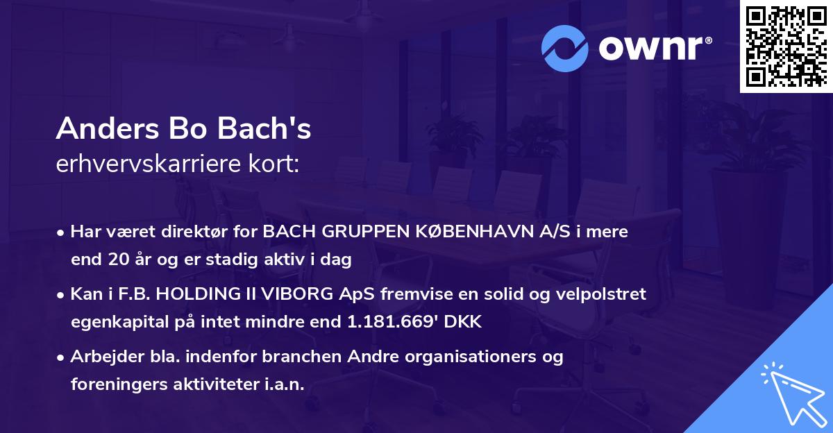 Anders Bo Bach's erhvervskarriere kort