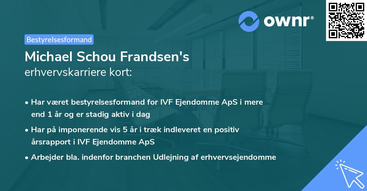 Michael Schou Frandsen's erhvervskarriere kort