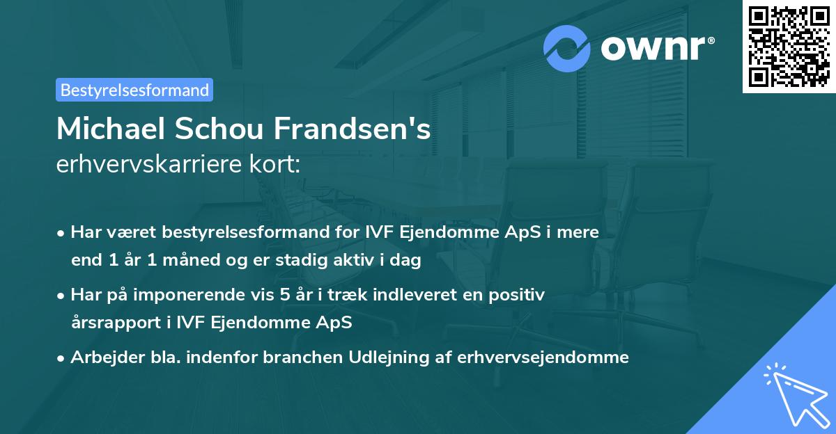 Michael Schou Frandsen's erhvervskarriere kort
