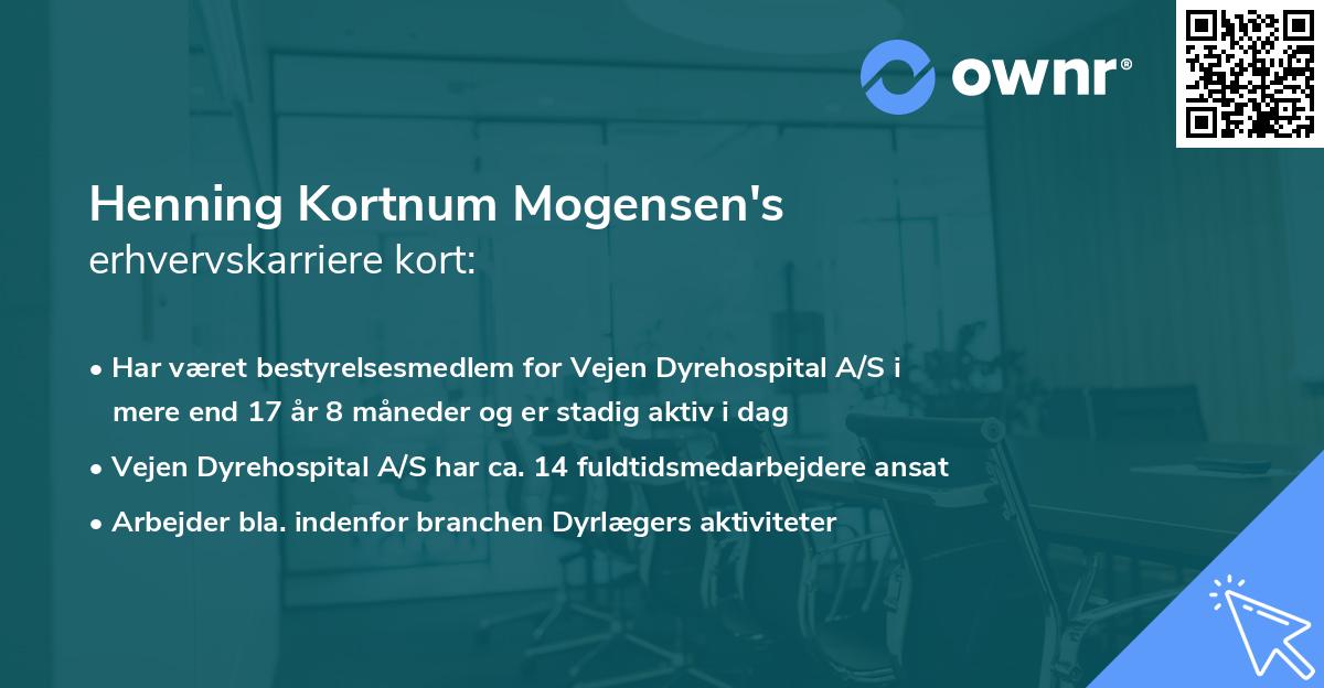 Henning Kortnum Mogensen's erhvervskarriere kort