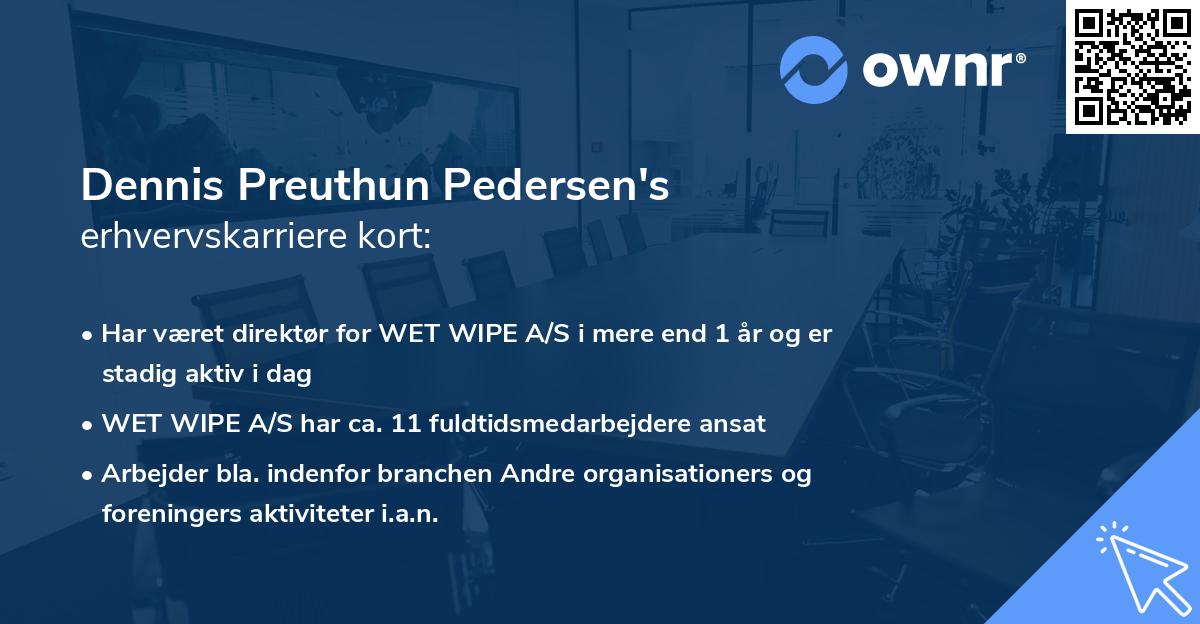 Dennis Preuthun Pedersen's erhvervskarriere kort