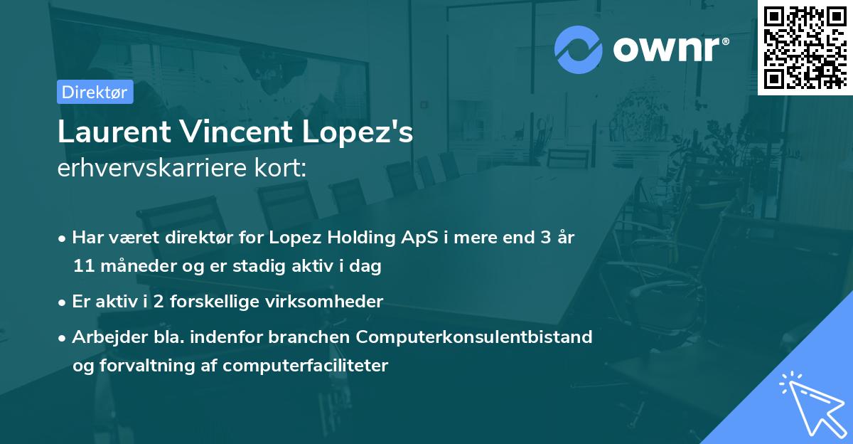 Laurent Vincent Lopez's erhvervskarriere kort