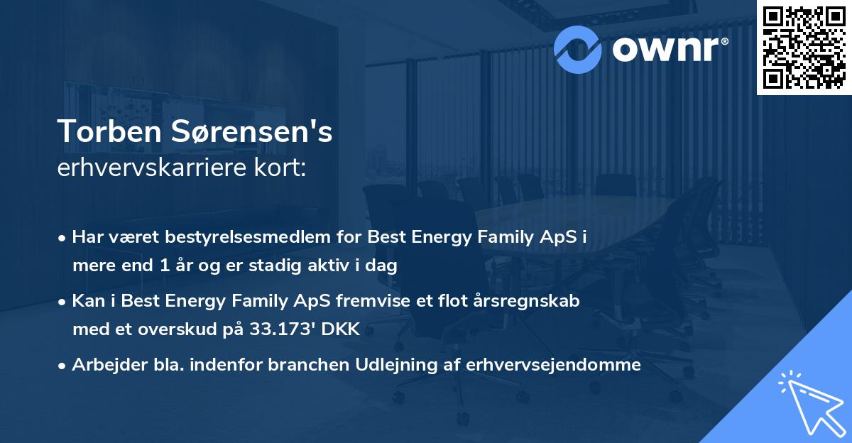 Torben Sørensen's erhvervskarriere kort