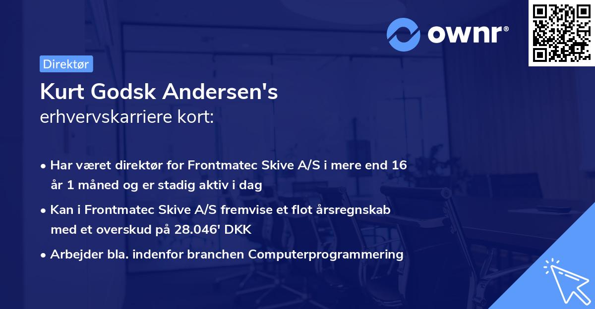 Kurt Godsk Andersen's erhvervskarriere kort
