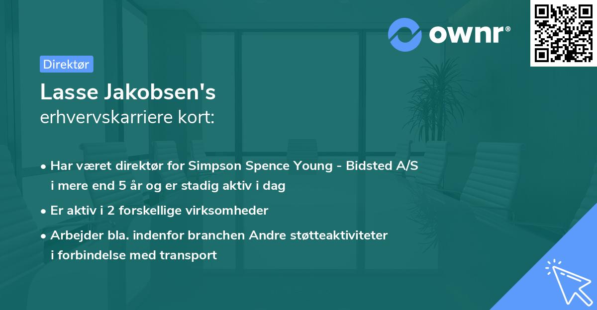 Lasse Jakobsen's erhvervskarriere kort