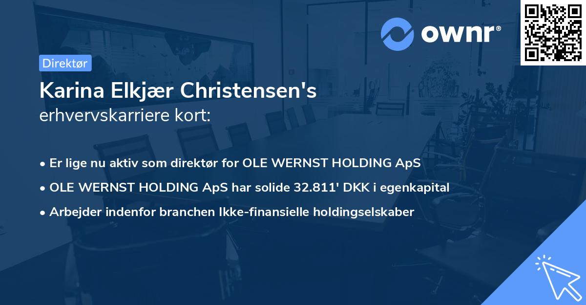 Karina Elkjær Christensen's erhvervskarriere kort