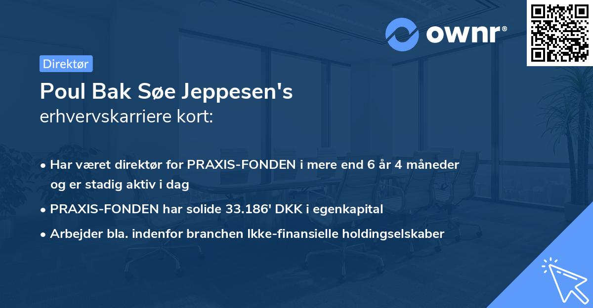 Poul Bak Søe Jeppesen's erhvervskarriere kort