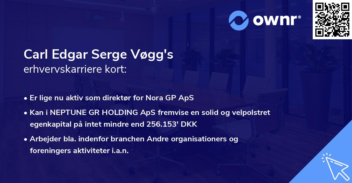 Carl Edgar Serge Vøgg's erhvervskarriere kort