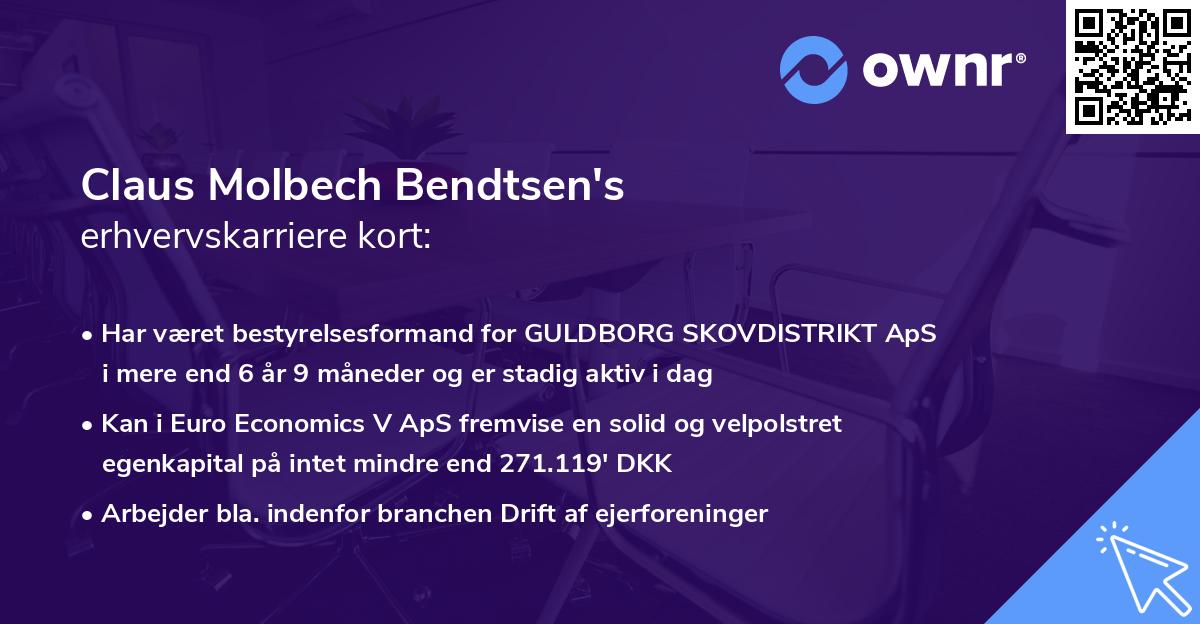 Claus Molbech Bendtsen's erhvervskarriere kort