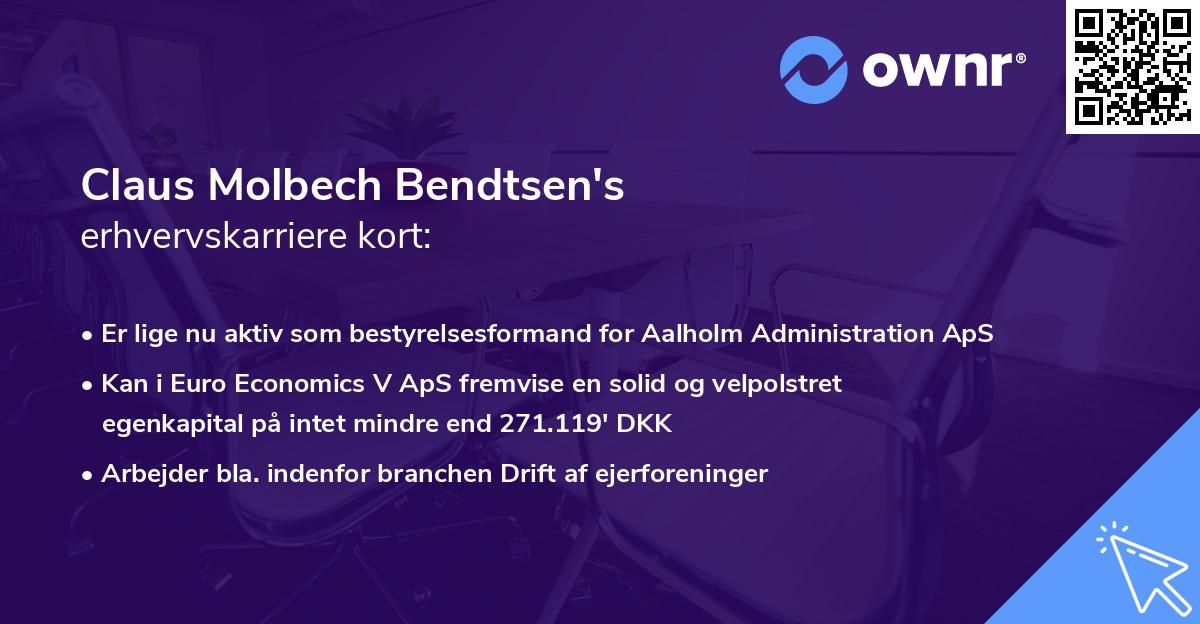 Claus Molbech Bendtsen's erhvervskarriere kort