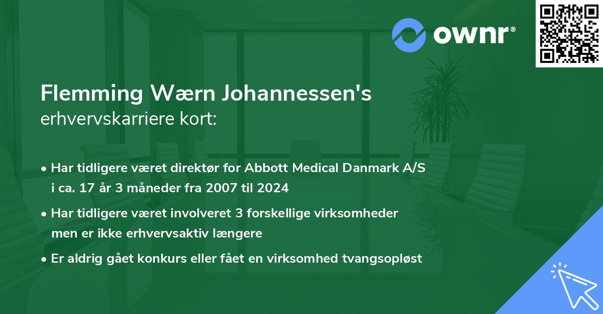 Flemming Wærn Johannessen's erhvervskarriere kort