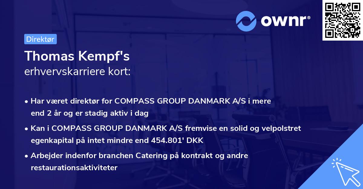 Thomas Kempf's erhvervskarriere kort