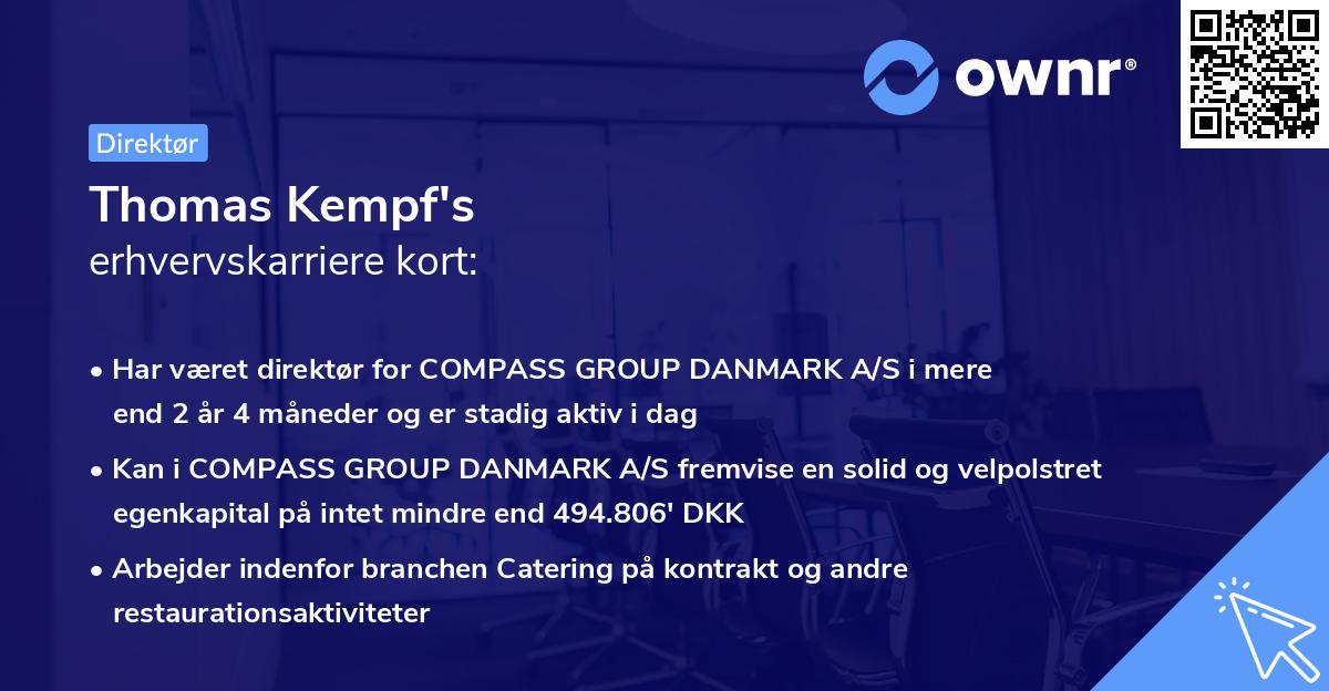 Thomas Kempf's erhvervskarriere kort