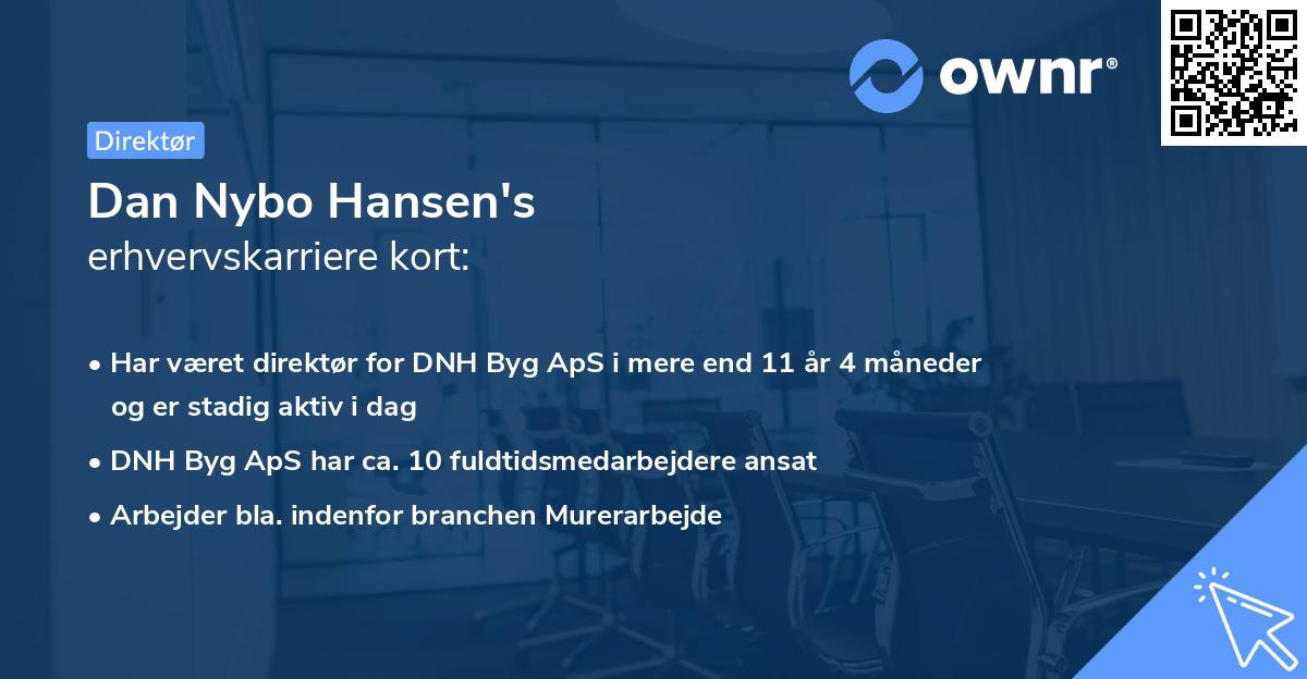 Dan Nybo Hansen's erhvervskarriere kort