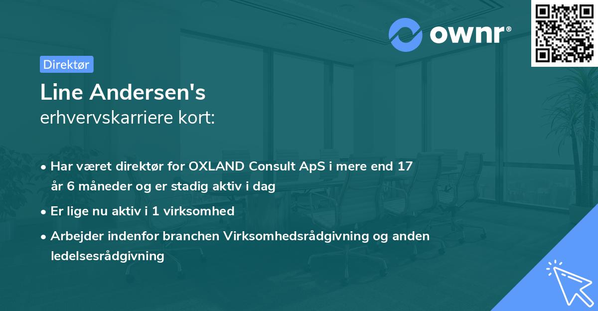 Line Andersen's erhvervskarriere kort