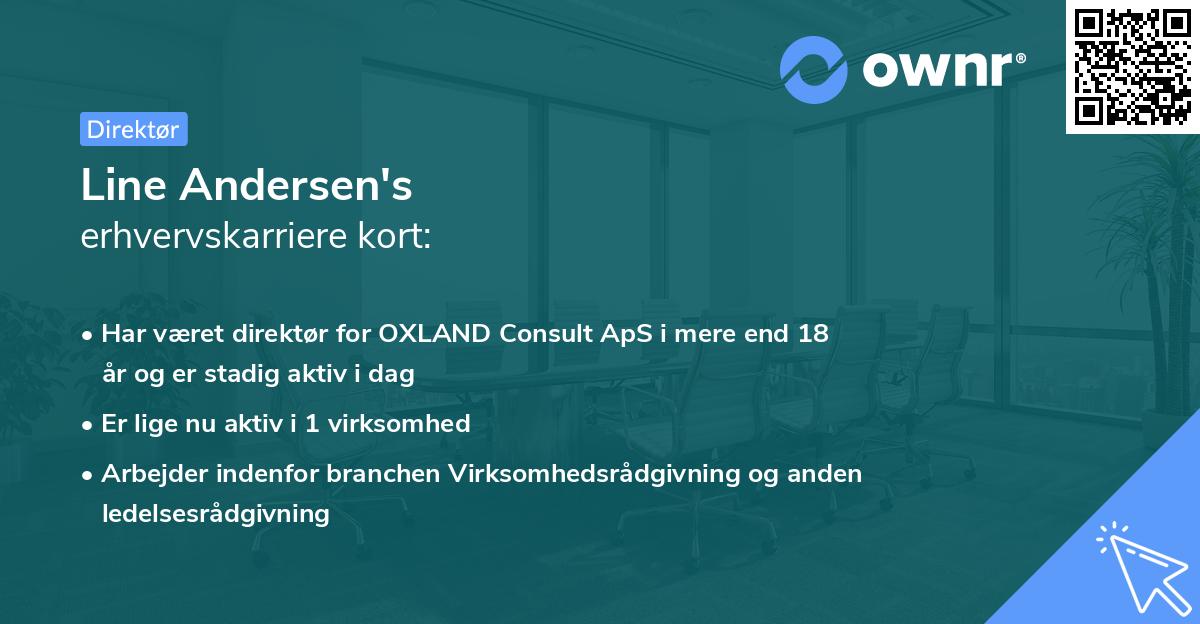 Line Andersen's erhvervskarriere kort