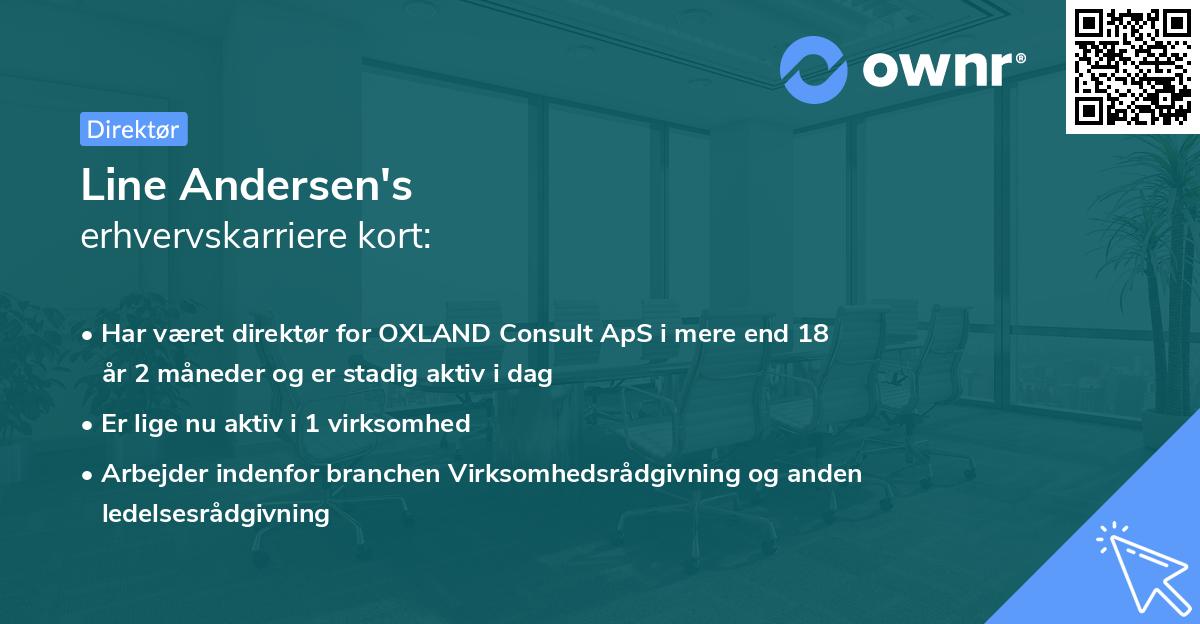 Line Andersen's erhvervskarriere kort