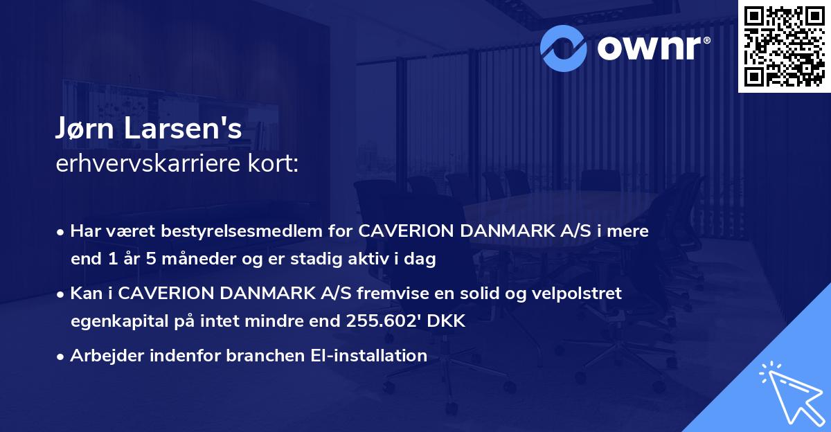 Jørn Larsen's erhvervskarriere kort