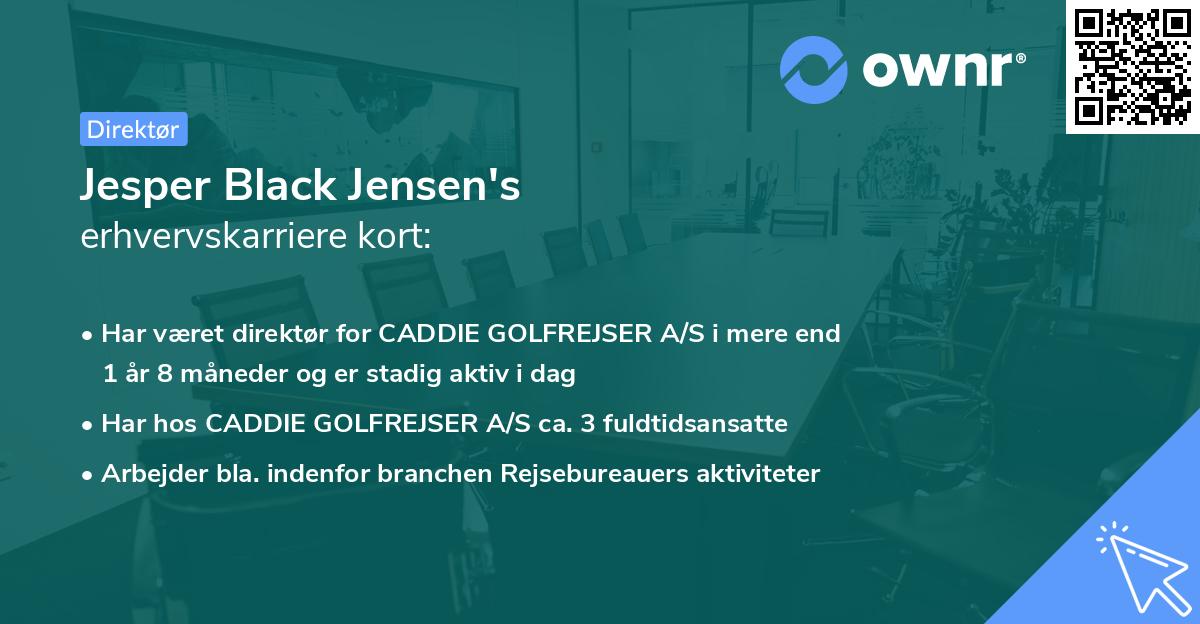 Jesper Black Jensen's erhvervskarriere kort