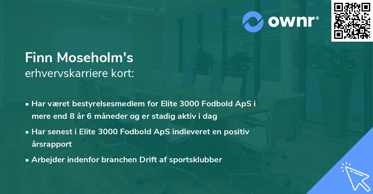 Finn Moseholm's erhvervskarriere kort