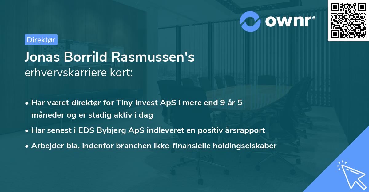 Jonas Borrild Rasmussen's erhvervskarriere kort