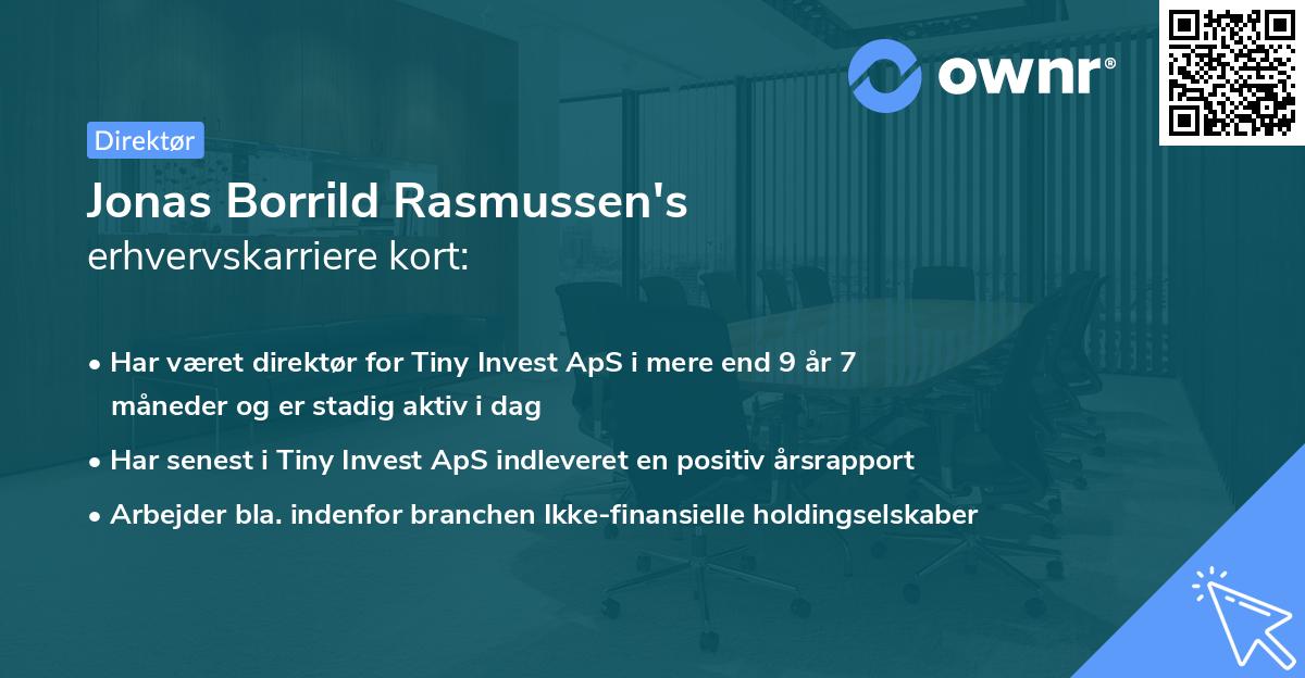 Jonas Borrild Rasmussen's erhvervskarriere kort