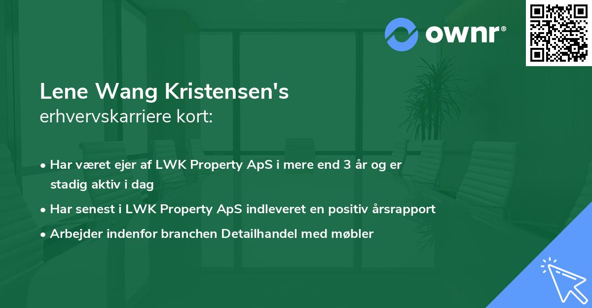 Lene Wang Kristensen's erhvervskarriere kort