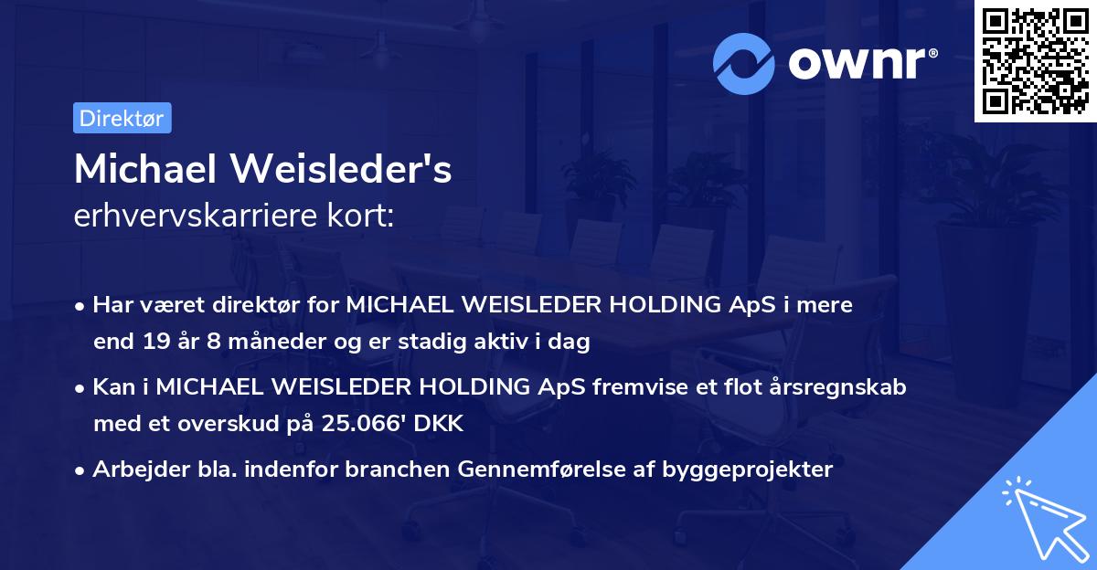 Michael Weisleder's erhvervskarriere kort
