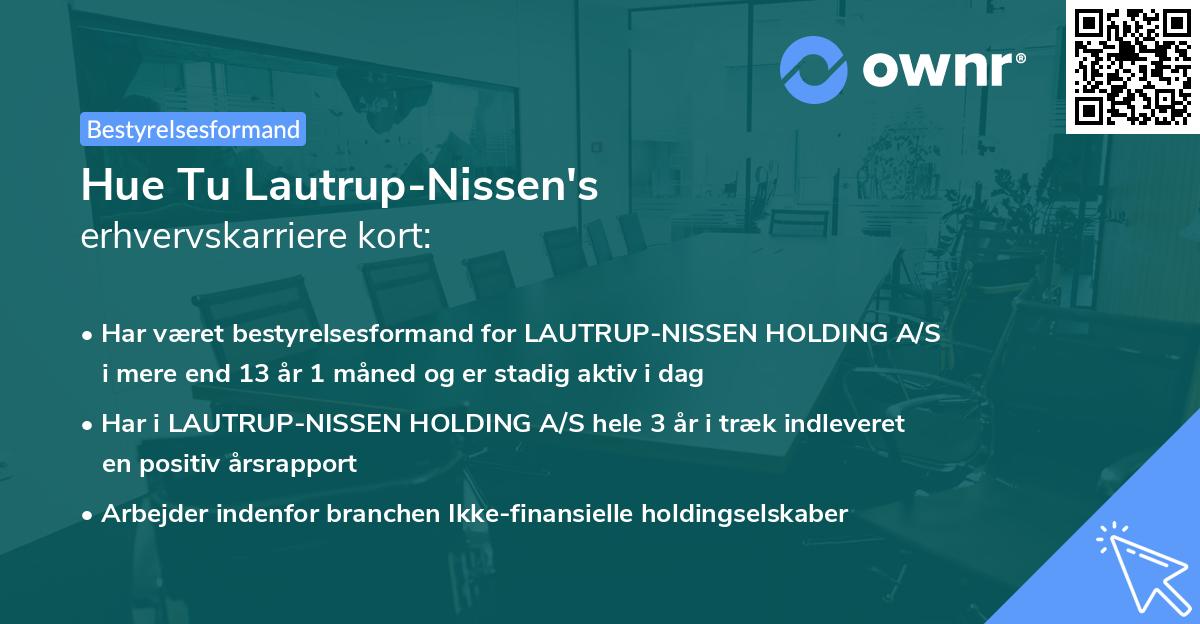 Hue Tu Lautrup-Nissen's erhvervskarriere kort