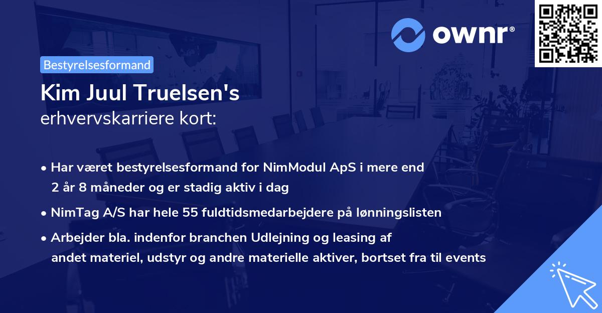 Kim Juul Truelsen's erhvervskarriere kort