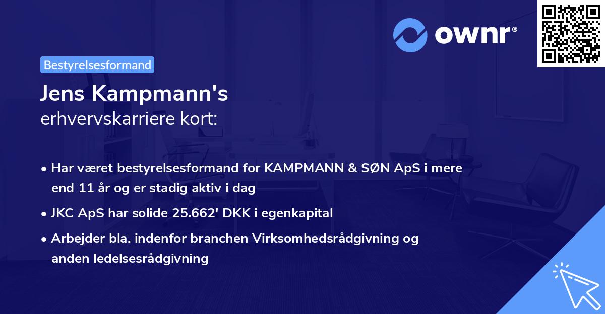 Jens Kampmann's erhvervskarriere kort